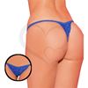 Tanga con apertura rutera en azul